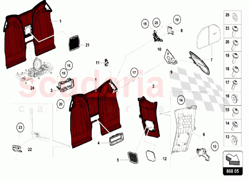Part Diagram for Lamborghini 4T7868077