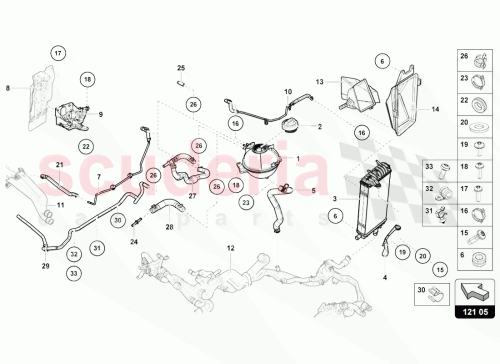 Part Diagram for Lamborghini 4S0121081N