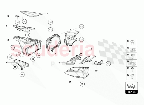 Part Diagram for Lamborghini 4T0857932A