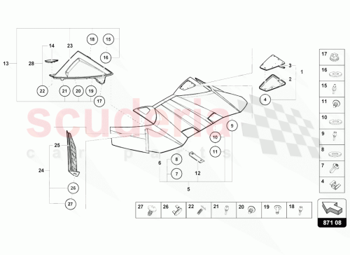 Part Diagram for Lamborghini 4T7898959A