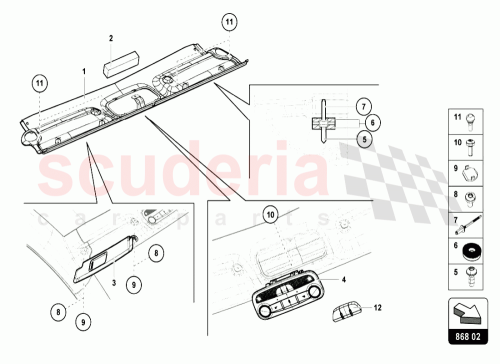 Part Diagram for Lamborghini 476857552B