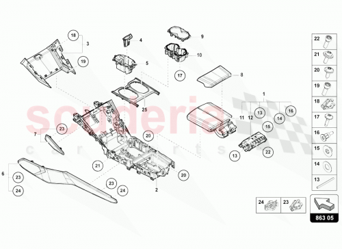 Part Diagram for Lamborghini 4ML863915QG8