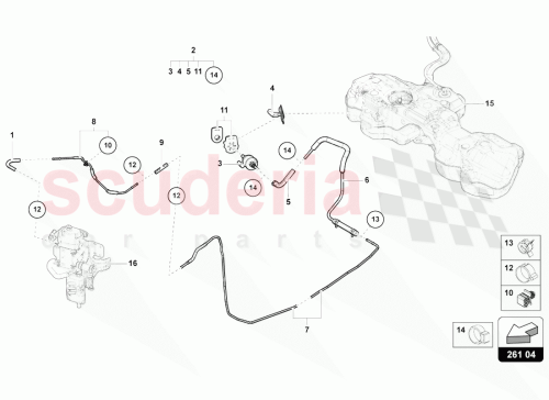 Part Diagram for Lamborghini 4M0261493A
