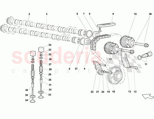 Part Diagram for Lamborghini 07M109303K