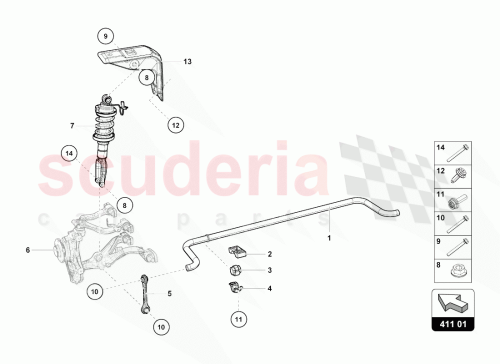 Part Diagram for Lamborghini 4H0411336A