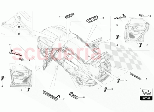 Part Diagram for Lamborghini 4ML947418