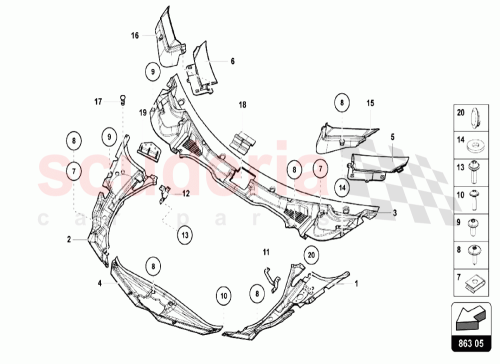 Part Diagram for Lamborghini 470853509G
