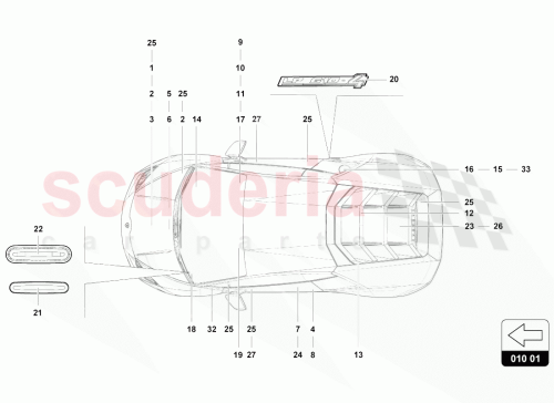 Part Diagram for Lamborghini 4T0010501B