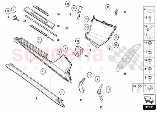 Part Diagram for Lamborghini 470853492C