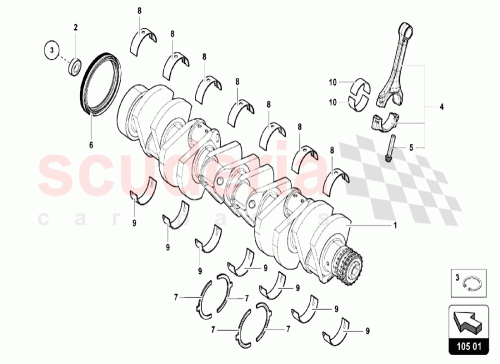 Part Diagram for Lamborghini 07M105701H