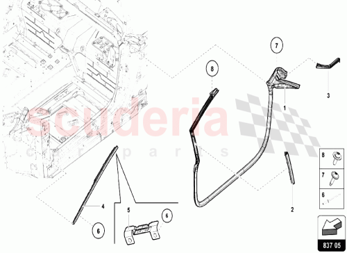 Part Diagram for Lamborghini 4T0837439B