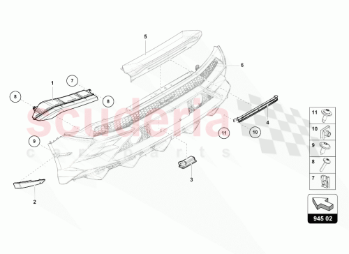 Part Diagram for Lamborghini 4T0945128A