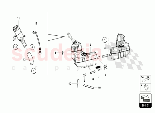 Part Diagram for Lamborghini 4T8201135H