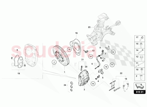 Part Diagram for Lamborghini 4S0611707F