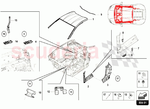 Part Diagram for Lamborghini 4S0843658