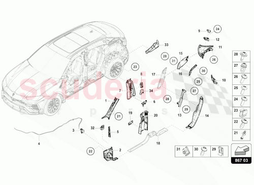 Part Diagram for Lamborghini 4ML885968