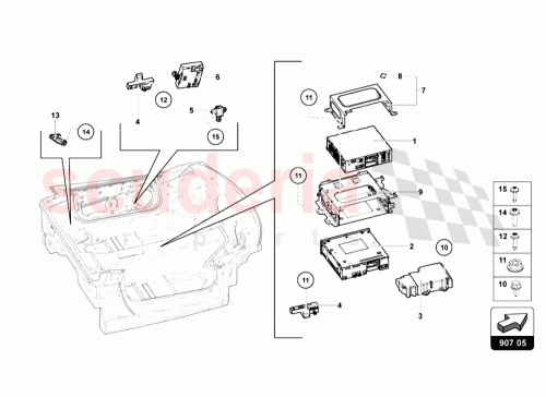 Part Diagram for Lamborghini 443201365H