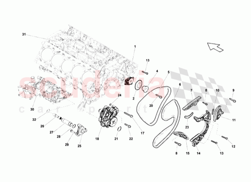 Part Diagram for Lamborghini 079109570AT
