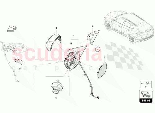 Part Diagram for Lamborghini 4M8857535L