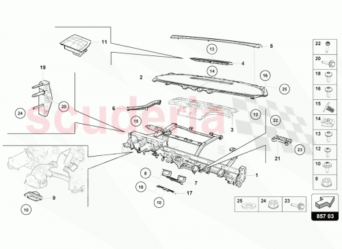 Part Diagram for Lamborghini 4T1857003D