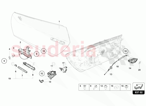 Part Diagram for Lamborghini 4T0837294P