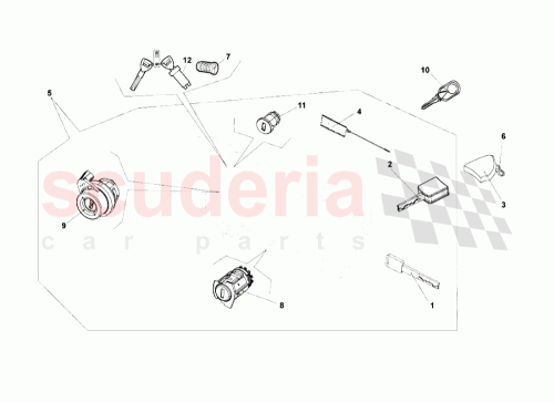 Part Diagram for Lamborghini 8L0857113A