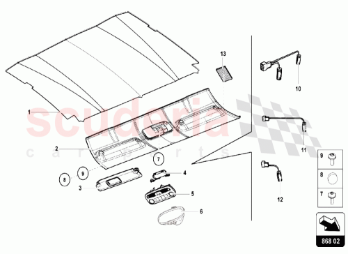 Part Diagram for Lamborghini 8J0947111BS6PS