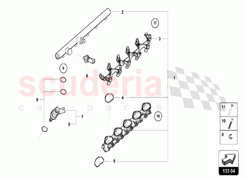 Part Diagram for Lamborghini 07L133109AS