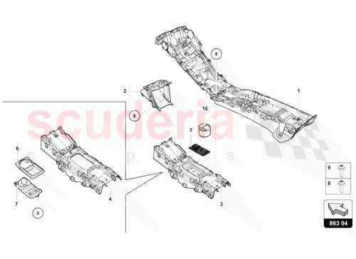 Part Diagram for Lamborghini 4T0864260L