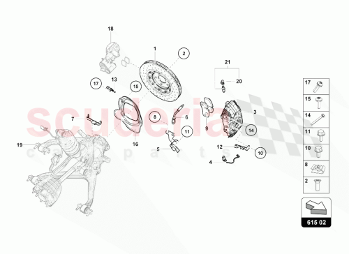 Part Diagram for Lamborghini 4T0615601