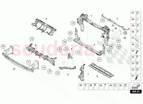 Part Diagram for Lamborghini 4ML807109A