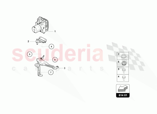 Part Diagram for Lamborghini 4S0614517KBEF