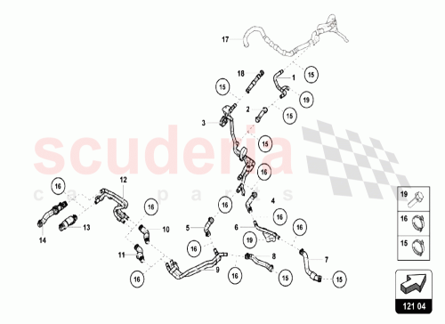 Part Diagram for Lamborghini 4S0121052