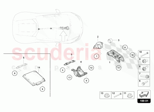 Part Diagram for Lamborghini 4S0599438D