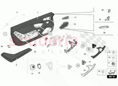 Part Diagram for Lamborghini 4T1867107CL
