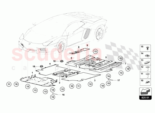 Part Diagram for Lamborghini 470825212C