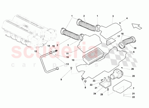 Part Diagram for Lamborghini 07L129627B
