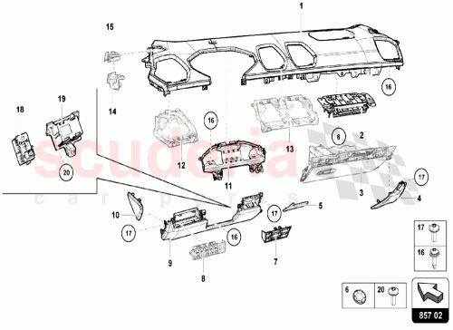 Part Diagram for Lamborghini 4T2857096