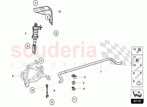 Part Diagram for Lamborghini 4T0412019L