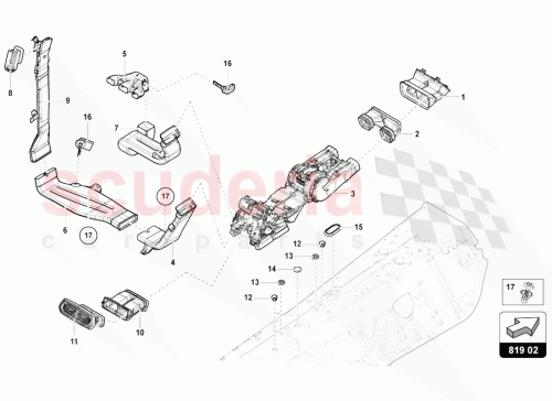 Part Diagram for Lamborghini 4ML819203A