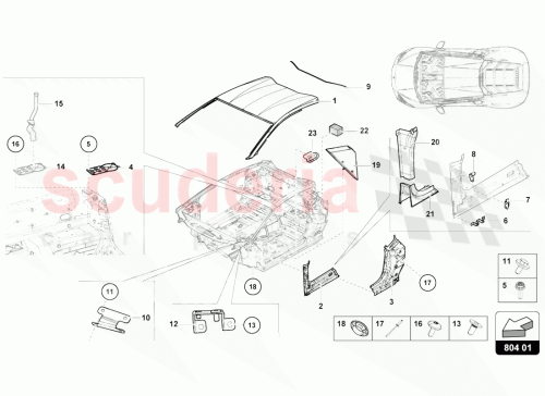Part Diagram for Lamborghini 4T8802124B