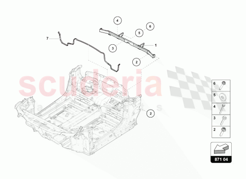 Part Diagram for Lamborghini 4T7825403B