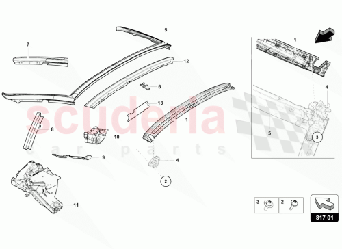 Part Diagram for Lamborghini 4T8805152B