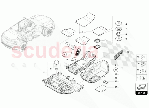 Part Diagram for Lamborghini 4M0971981