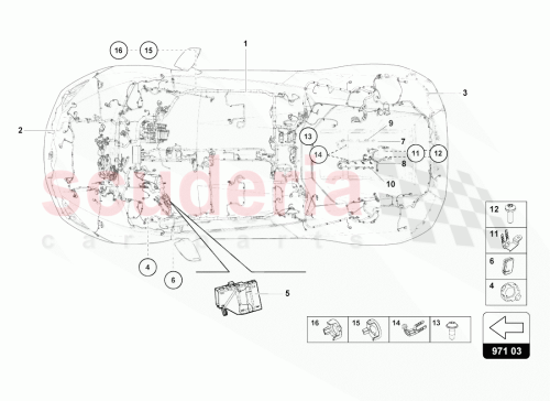 Part Diagram for Lamborghini 4T0971095P