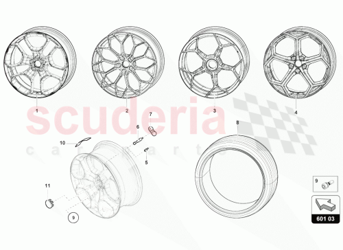 Part Diagram for Lamborghini 4T0601017CB/SET