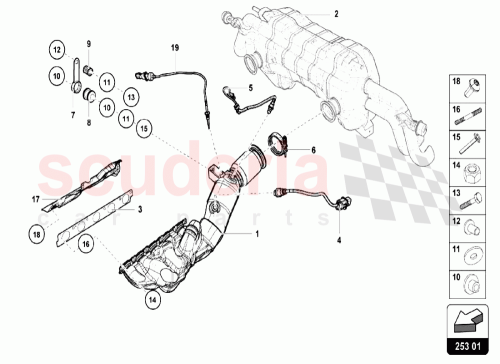 Part Diagram for Lamborghini 4B0253205C
