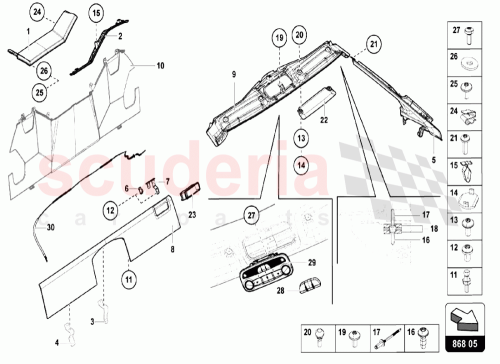 Part Diagram for Lamborghini 475867043D