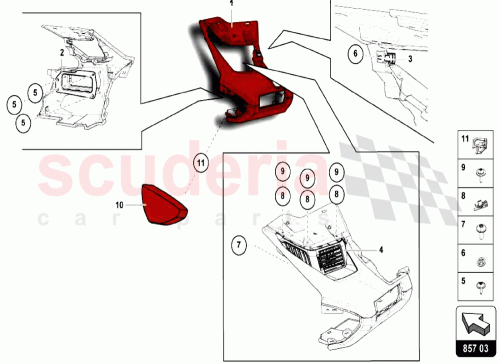 Part Diagram for Lamborghini 472857221B