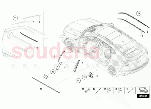 Part Diagram for Lamborghini 4ML853703T94